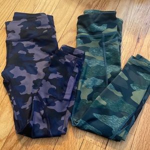 Girls Camo Athletic Leggings, Size XS 4/5